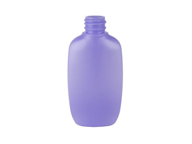 2 oz. Purple HDPE 20-410 Plastic Flat Sided Oval