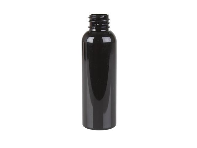 2 oz. Black 20-410 Opaque Plastic Plastic Bulletl Bottle
