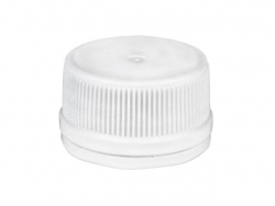 28 mm White Non Dispensing Bottle Cap w/ Blue Eva Liner & Tamper Evident Ring VOLUME DISCOUNTS