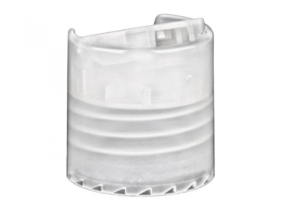 24-410 Natural Smooth Dispensing D Style PP Plastic Disc Top Bottle Cap-.310 Orifice-APTAR