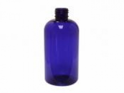 8 oz. Blue Cobalt 24-410 PET (BPA Free) Plastic Semi-Translucent Boston Round Bottle 8 oz. Blue Cobalt 24-410 PET (BPA Free) Plastic Semi-Translucent Boston Round Bottle
