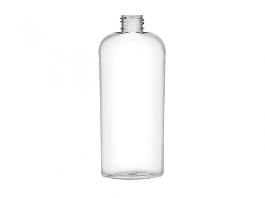 8 oz. Clear Reversed Tapered Cosmo Oval PET (BPA Free) 24-410 Plastic Bottle (Stock Item)