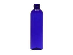 4 oz. Blue Cobalt 20-410 PET (BPA Free) Plastic Bullet Round Bottle w/ Fine Mist Sprayer or Lotion Pump (2 pc.) 30% OFF (Stock Item)