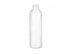 4 oz. White 20-410 Opaque (gloss finish) PET Plastic Round Bullet Bottle (Stock Item)
