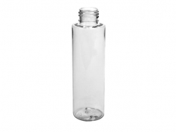 2 oz. Clear 20-410 PET (BPA Free) Plastic Cylinder Round Bottle (King)