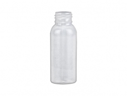 2 oz. Natural 24-410 Round Semi-Opaque HDPE Plastic Bottle