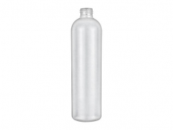 12 oz. Natural Bullet Round Squeezable 24-410 HDPE Semi-Opaque Plastic Bottle