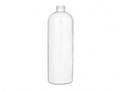 16 oz. White Bullet Round 28-410 HDPE Opaque Plastic Bottle