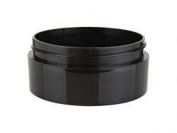 2 oz. Black Shiny Low Profile Thick Wall 70-400 Round PP Jar with Square Base 2 oz. Black Shiny Low Profile Thick Wall 70-400 Round PP Jar with Square Base