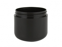 4 oz. Black Shiny Round Base Double Wall 70-400 PP Plastic Jar-HDPE Inner Jar 4 oz. Black Shiny Round Base Double Wall 70-400 PP Plastic Jar-HDPE Inner Jar