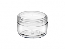 1/3 oz (10 mm) Clear SAN Jar with 36 mm Natural Linerless Cap (Stock Item)