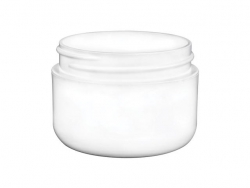 1 oz. White Plastic Double Wall 53-400 PP Jar (Stock Item)