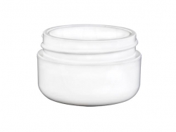 1/2 oz. White Plastic Double Wall 48-400 PP Jar (Stock Item)