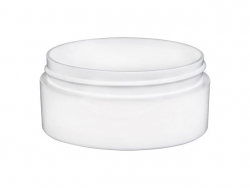 2 oz. White Low Profile Thick Wall 70-400 Round PP Plastic Jar with Square Base 2 oz. White Low Profile Thick Wall 70-400 Round PP Plastic Jar with Square Base