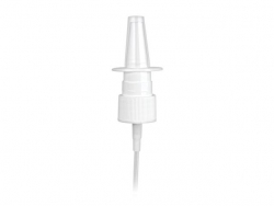 20-410 White Nasal Fine Mist Plastic PP Sprayer w/ .12ml per pump output & 3 3/4 in diptube