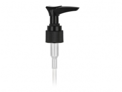 20-410 Black Plastic Lotion-Soap Pump w/ Locking Ring, .5 cc Output & 6 in. Dip Tube
