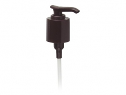 28-415 Brown Plastic Lotion-Soap Pump w/ Lock-Down Head, 2 cc Output & 8 5/16 in. Dip Tube