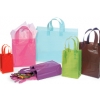 5.5 in. x 3.25 in. x 8 in. Small (Rose) Plastic Frosted Gift Bag in 6 Colors 100% Recycled Mix & Match for VOLUME DISCOUNTS
