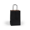 5.5" x 3.25" x 8" in. Black Small (Rose) Paper Gift Bag 100% Recycled VOLUME DISCOUNTS