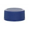 20-400 Blue Non Dispensing Ribbed Bottle Cap w/ Stipple Top & F-217 Liner