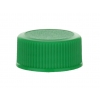 20-400 Green Non Dispensing Ribbed Bottle Cap w/ Stipple Top & F-217 Liner