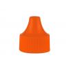 20-410 Orange Ribbed Dropper Tip Style Non Dispensing PP Plastic Bottle Cap