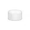 20-410 White Ribbed Non Dispensing Cap w/ Foam Liner (Berry)