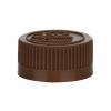 24-410 Brown Ribbed CRC Non Dispensing PP Plastic Bottle Cap w/ F-217 Liner-Instructions