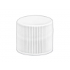 24-415 White Ribbed Non Dispensing Bottle Cap w/ PEFM Liner