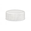 28-400 White Ribbed Non Dispensing PP Plastic Bottle Cap-Sure-seal Foam Liner