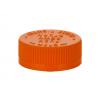 33-400 Orange CRC Ribbbed PP Plastic Non Dispensing Bottle Cap w/ HS Liner-Opening Instructions