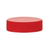 38-400 Red Ribbed Non Dispensing PP Bottle-Jar Cap w/ Smooth Top & Liner-less (Surplus)