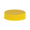 38-400 Yellow Ribbed PP Bottle-Jar Cap-CT-Matte Top-Liner-less