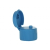 20-410 Blue Snap Top Ribbed Dispensing PP Plastic Bottle Cap w/ .120 in. Orifice