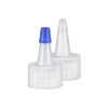 20-410 Natural/Blue Yorker Style Dispensing Bottle Cap w/ Closed Tip & PS LIner