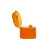 20-410 Orange Snap Top Ribbed Dispensing Plastic Bottle Cap w/ .150 in. Orifice
