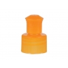20-410 Orange Translucent Dispensing Bottle Cap Push-Pull Style w/  .215 in. Orifice