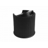 24-410 Black Dispensing Bottle Cap (ribbed)