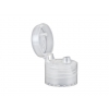 24-410 White Pearl Translucent Dispensing Bottle Flip Top Cap w/ .115 in. Orifice