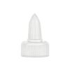 24-410 White Twist Open Ribbed Dispensing PP Plastic Bottle Cap with .050 in. Orifice