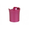 24-415 Pink Dark Pearl Magenta Flared Smooth Disc-Top Dispensing Plastic Bottle Cap w/ .312 in. Orifice