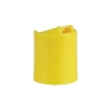 24-415 Yellow Smooth Disc-Top Dispensing Plastic Bottle Cap w/ .310 Orifice