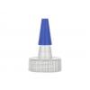 28-400 Natural/Blue Yorker Style Dispensing Bottle Cap