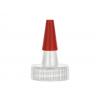 28-400 Natural/Red (Yorker Style) Snap Top Dispensing Bottle Cap