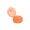 28-400 Orange Translucent Flip-Top Dispensing Bottle Cap w/ .250 in. Orifice