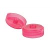 28-400 Pink Translucent Dispensing Flip-Top Bottle Cap w/ .240 in. Orifice