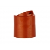 28-410 Orange Rustic Pearl Dispensing Smooth Disc-Top Bottle Cap-.330 in. Orifice & HS Liner