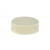 33-400 Beige Ribbed Non Dispensing PP Plastic Jar Cap-Liner-less