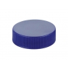 33-400 Blue Ribbed Non Dispensing Liner-Less PP Plastic Jar Cap