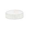 33-400 White Ribbed Non Dispensing PP Plastic Jar Cap-HS Liner